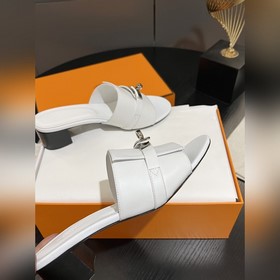Hermes 2025 новая модель, классические тапочки с застежкой Kelly,