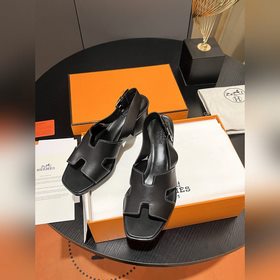 Весна-лето 2025 Hermes Сандалии на толстом каблуке Модная и униве
