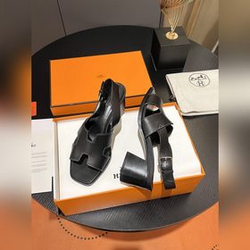 Весна-лето 2025 Hermes Сандалии на толстом каблуке Модная и униве