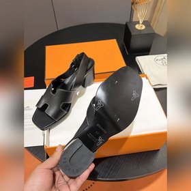 Весна-лето 2025 Hermes Сандалии на толстом каблуке Модная и униве
