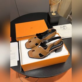 Весна-лето 2025 Hermes Сандалии на толстом каблуке Модная и униве