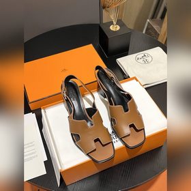 Весна-лето 2025 Hermes Сандалии на толстом каблуке Модная и униве