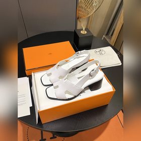 Весна-лето 2025 Hermes Сандалии на толстом каблуке Модная и униве