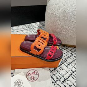 Версия высшего качества HERMES 24/ Новые сандалии Pig Nose Санда