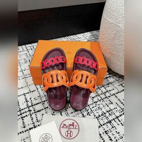 Версия высшего качества HERMES 24/ Новые сандалии Pig Nose Санда