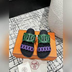 Версия высшего качества HERMES 24/ Новые сандалии Pig Nose Санда