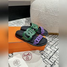 Версия высшего качества HERMES 24/ Новые сандалии Pig Nose Санда