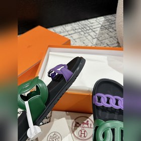 Версия высшего качества HERMES 24/ Новые сандалии Pig Nose Санда