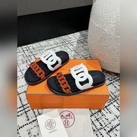 Версия высшего качества HERMES 24/ Новые сандалии Pig Nose Санда