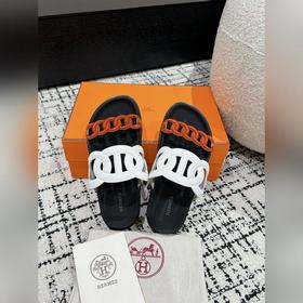 Версия высшего качества HERMES 24/ Новые сандалии Pig Nose Санда