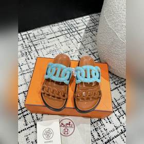 Версия высшего качества HERMES 24/ Новые сандалии Pig Nose Санда