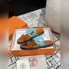 Версия высшего качества HERMES 24/ Новые сандалии Pig Nose Санда