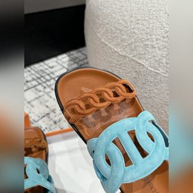 Версия высшего качества HERMES 24/ Новые сандалии Pig Nose Санда