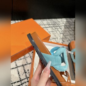 Версия высшего качества HERMES 24/ Новые сандалии Pig Nose Санда