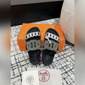 Версия высшего качества HERMES 24/ Новые сандалии Pig Nose Санда