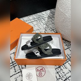 Версия высшего качества HERMES 24/ Новые сандалии Pig Nose Санда