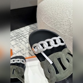Версия высшего качества HERMES 24/ Новые сандалии Pig Nose Санда