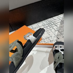Версия высшего качества HERMES 24/ Новые сандалии Pig Nose Санда
