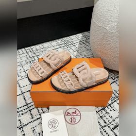 Версия высшего качества HERMES 24/ Новые сандалии Pig Nose Санда
