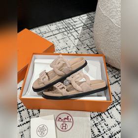 Версия высшего качества HERMES 24/ Новые сандалии Pig Nose Санда