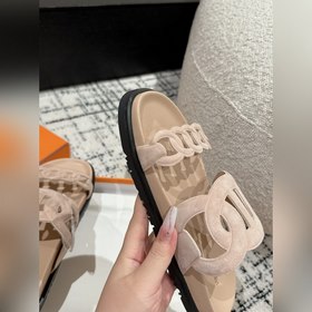 Версия высшего качества HERMES 24/ Новые сандалии Pig Nose Санда