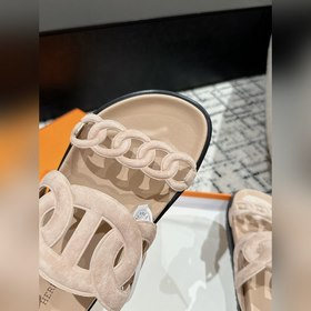 Версия высшего качества HERMES 24/ Новые сандалии Pig Nose Санда