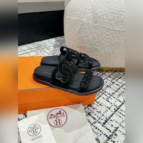 Версия высшего качества HERMES 24/ Новые сандалии Pig Nose Санда