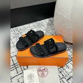 Версия высшего качества HERMES 24/ Новые сандалии Pig Nose Санда