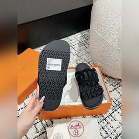 Версия высшего качества HERMES 24/ Новые сандалии Pig Nose Санда