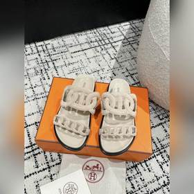 Версия высшего качества HERMES 24/ Новые сандалии Pig Nose Second