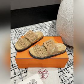 Версия высшего качества HERMES 24/ Новые сандалии Pig Nose Санда
