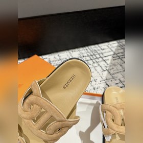 Версия высшего качества HERMES 24/ Новые сандалии Pig Nose Санда