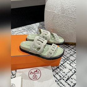 Версия высшего качества HERMES 24/ Новые сандалии Pig Nose Санда