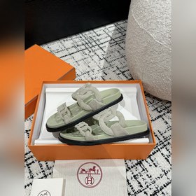 Версия высшего качества HERMES 24/ Новые сандалии Pig Nose Санда
