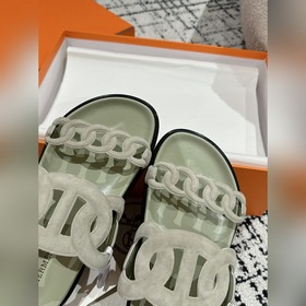 Версия высшего качества HERMES 24/ Новые сандалии Pig Nose Санда