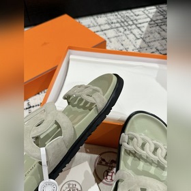 Версия высшего качества HERMES 24/ Новые сандалии Pig Nose Санда
