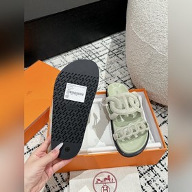 Версия высшего качества HERMES 24/ Новые сандалии Pig Nose Санда