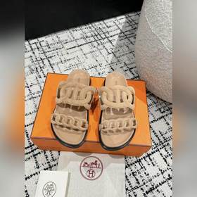Версия высшего качества HERMES 24/ Новые сандалии Pig Nose Санда