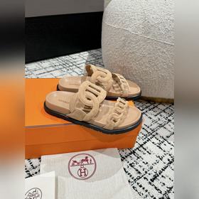 Версия высшего качества HERMES 24/ Новые сандалии Pig Nose Санда
