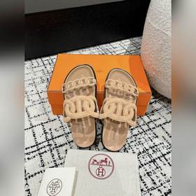 Версия высшего качества HERMES 24/ Новые сандалии Pig Nose Санда