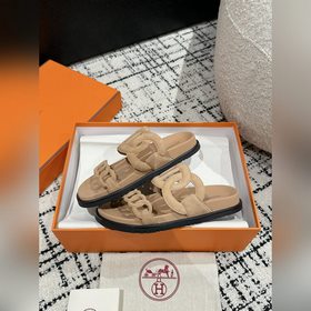 Версия высшего качества HERMES 24/ Новые сандалии Pig Nose Санда