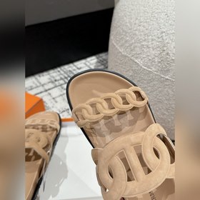 Версия высшего качества HERMES 24/ Новые сандалии Pig Nose Санда