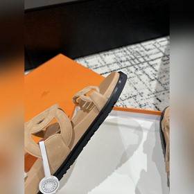 Версия высшего качества HERMES 24/ Новые сандалии Pig Nose Санда