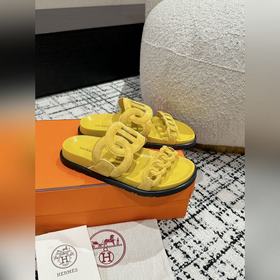 Версия высшего качества HERMES 24/ Новые сандалии Pig Nose Санда