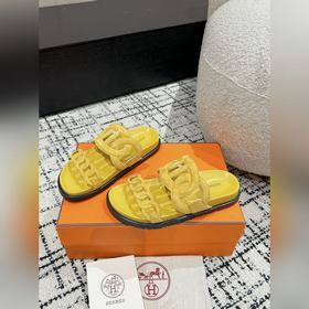 Версия высшего качества HERMES 24/ Новые сандалии Pig Nose Санда
