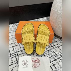 Версия высшего качества HERMES 24/ Новые сандалии Pig Nose Санда