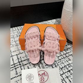 Версия высшего качества HERMES 24/ Новые сандалии Pig Nose Санда