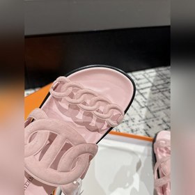 Версия высшего качества HERMES 24/ Новые сандалии Pig Nose Санда