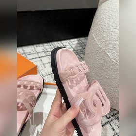 Версия высшего качества HERMES 24/ Новые сандалии Pig Nose Санда