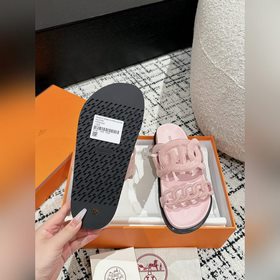 Версия высшего качества HERMES 24/ Новые сандалии Pig Nose Санда